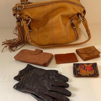 Leather Bag, Wallets, And Gloves