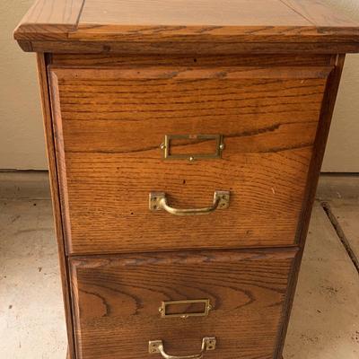 Solid Wood Filing Cabinet 