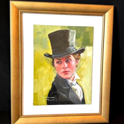 Lady In Top Hat Painting By Susan C.