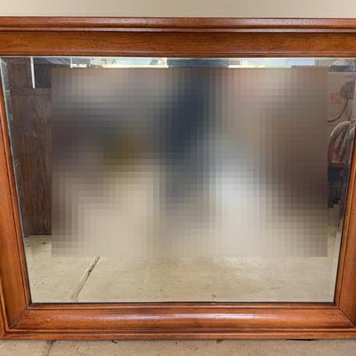 4 x 3 ft Solid Wood mirror with beveled edge