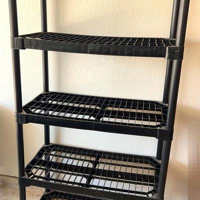 Black Plastic Shelving Unit