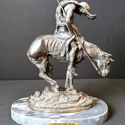 “End Of The Trail” Bronze Sculpture By James Earle Fraser