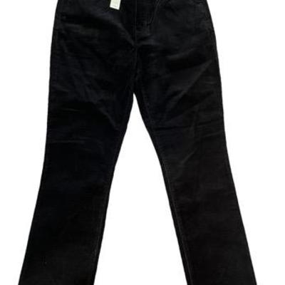 Talbots Black Corduroy Pants Size 6P NWT