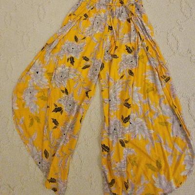 Blue Island Floral Strapless Jumpsuit - Size Medium


