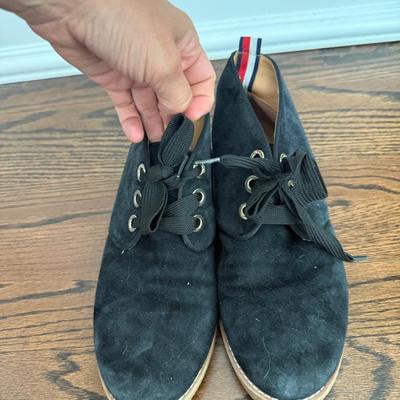 Tommy Hilfiger Black Suede Lace Ups Size 6.5