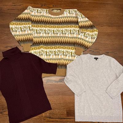 Womens Size M Sweaters (lot Of 3) Anne Klein/Talbots/no Name