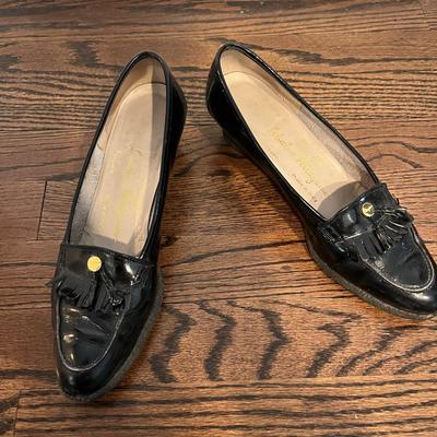 Salvatore Ferragamo Black Leather Heels Size 7 2A