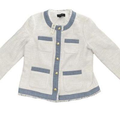 Talbots Tweed Button Up Jacket Size 6P NWT