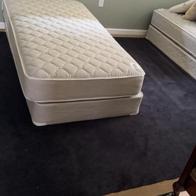 Large-10x9 Deep Blue w/Beige Trim Rug 