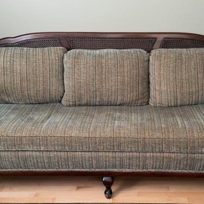 Cane Sofa w/Cushions -- Vintage 