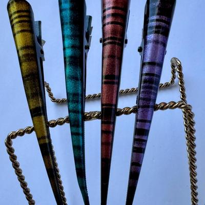 Beak clips (4 pcs, assorted colors) 5"
