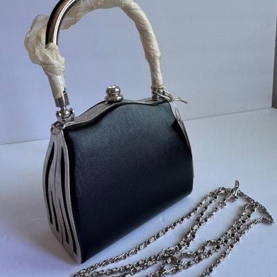 Black and silver hard case bag + strap