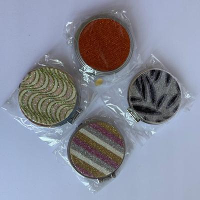 Double-sided compact mirrors (4pcs, round)