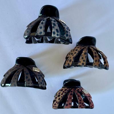Hair claws, 4 pcs (polka design)