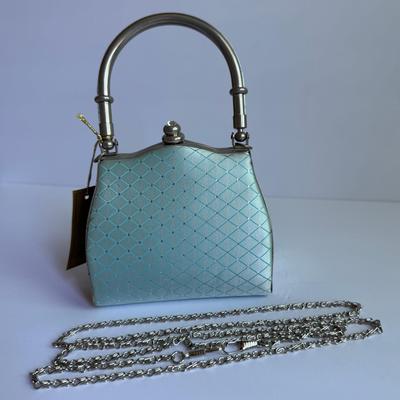 Light blue hard case bag + strap