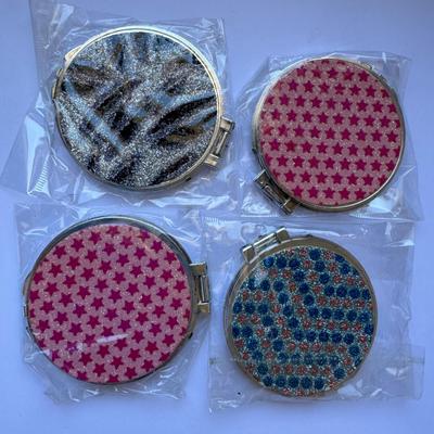Double-sided compact mirrors (4pcs, round/ assorted)