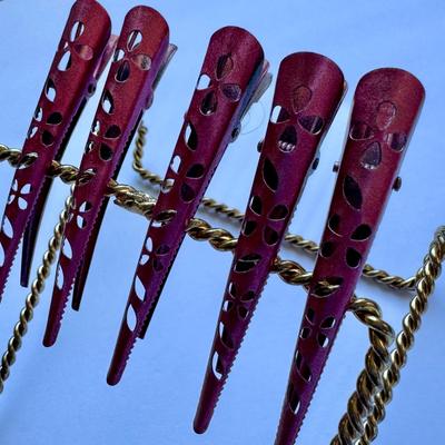 Beak clips (5 pcs, fuchsia) 3"