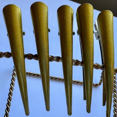 Beak clips (5 pcs, gold) 3"