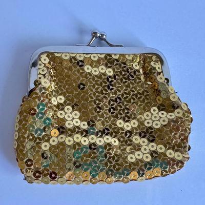 Ladies' coin purse (gold and black)