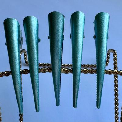 Beak clips (5 pcs, teal) 3"