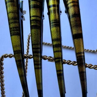 Beak clips (4 pcs, yellow/ black) 5"