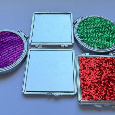 Double-sided compact mirrors (4pcs, assorted)