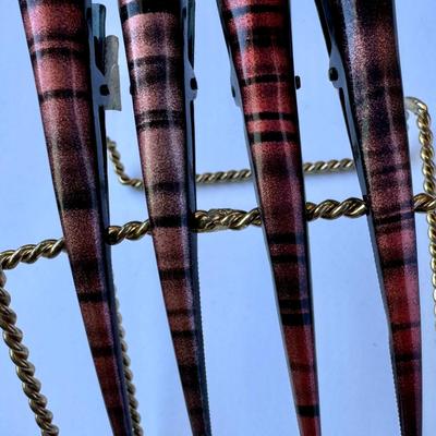 Beak clips (4 pcs, red/ black) 5"