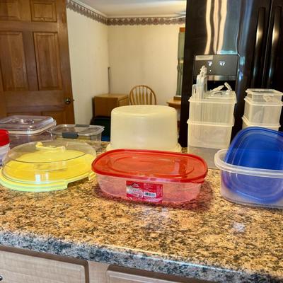 Food Storage Lot Feat. Tupperware Cake Holder