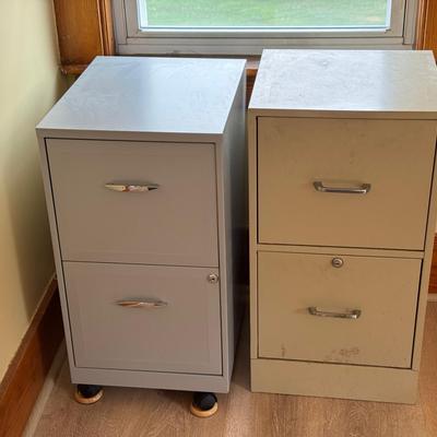 (2) Metal File Cabinets 