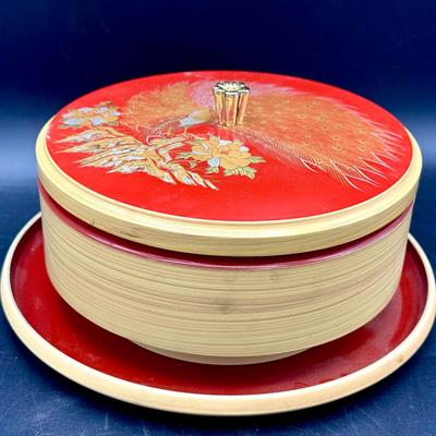 Lacquer Covered Dish And Plate