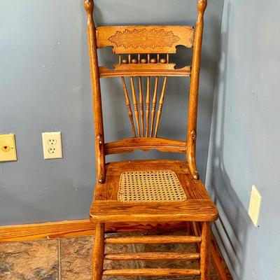 Antique Cane Seat Chair 