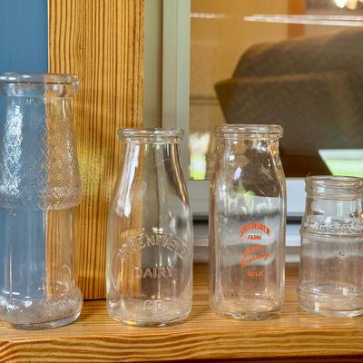 (5) Vintage Glass Bottles