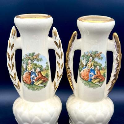(2) Abingdon Style vases