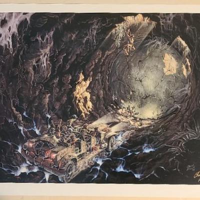 Indiana Jones Adventure Concept Art Print – Signed by Disney Imagineer Chuck Ballew (1995)