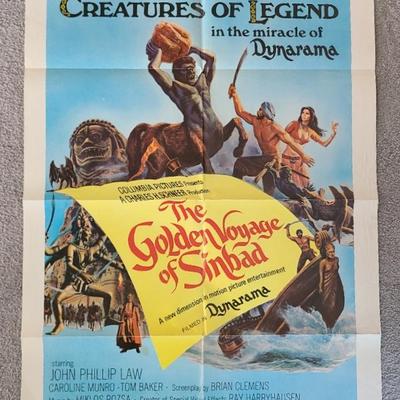 Columbia Pictures' The Golden Voyage Of Sinbad One Sheet Original 1973 Movie Poster 