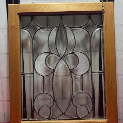 Sale Photo Thumbnail #73: Heavy leaded glass framed
