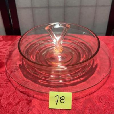 Sale Photo Thumbnail #35: Pink depression glass
