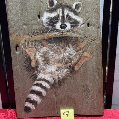 Sale Photo Thumbnail #38: Raccoon on Wood