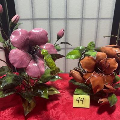 Sale Photo Thumbnail #48: Metal and enamel flowers