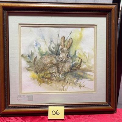 Sale Photo Thumbnail #27: Wild hares painting