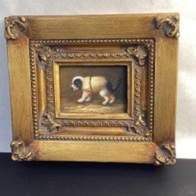 Small painting on board- puppy