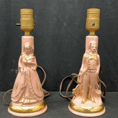Porcelain Figural Boudoir Lamps