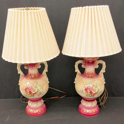 Vintage Ceramic Victorian Style Lamps