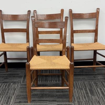 Woven Rush Dining Chairs (6)