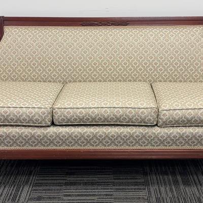 Vintage Claw Foot Sofa in Duncan Phyfe Style (Reupholstered)