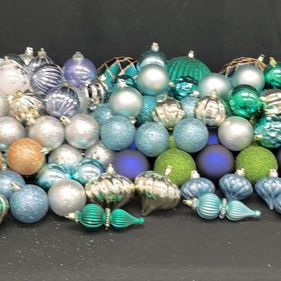 Bulbs, Blue, Green, And Silver