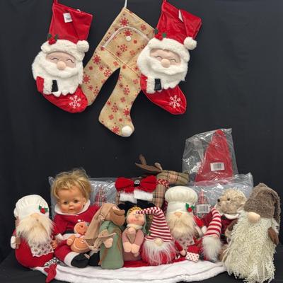 Christmas Dolls, Toys, Stockings, and More