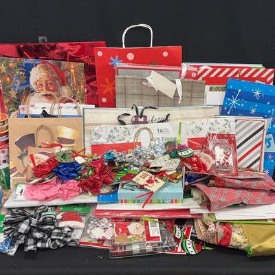 Christmas Paper, Bows, Ribbons, Boxes, and More