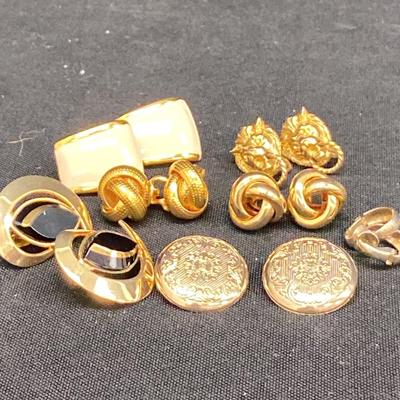 Goldstone Clip Earrings