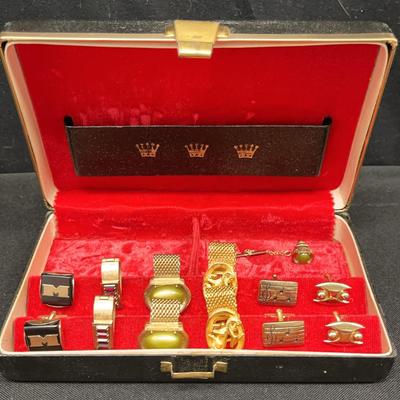 Cufflinks- Gold Tone (In Case)
